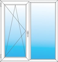 Окно 1400*1400мм одностворчатое