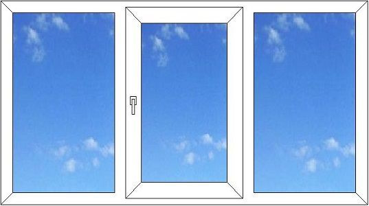 Трехстворчатое окно